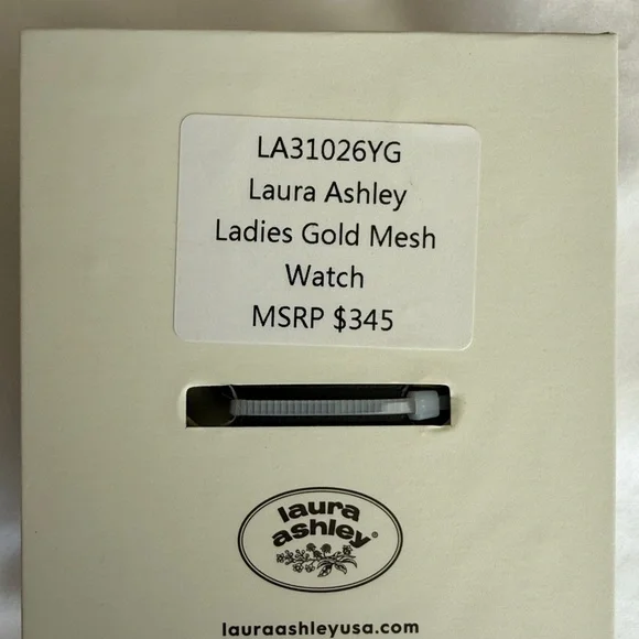 Gold Mesh Watch Womens New Laura Ashley - Picture 6 of 6